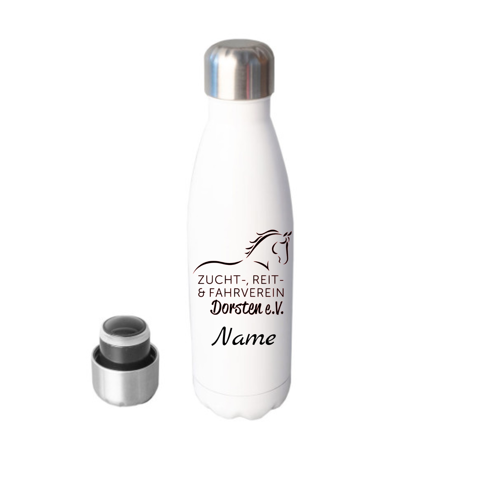 Merch-Edelstahl-Thermoflasche ZRFV Dorsten personalisiert